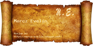 Mercz Evelin névjegykártya